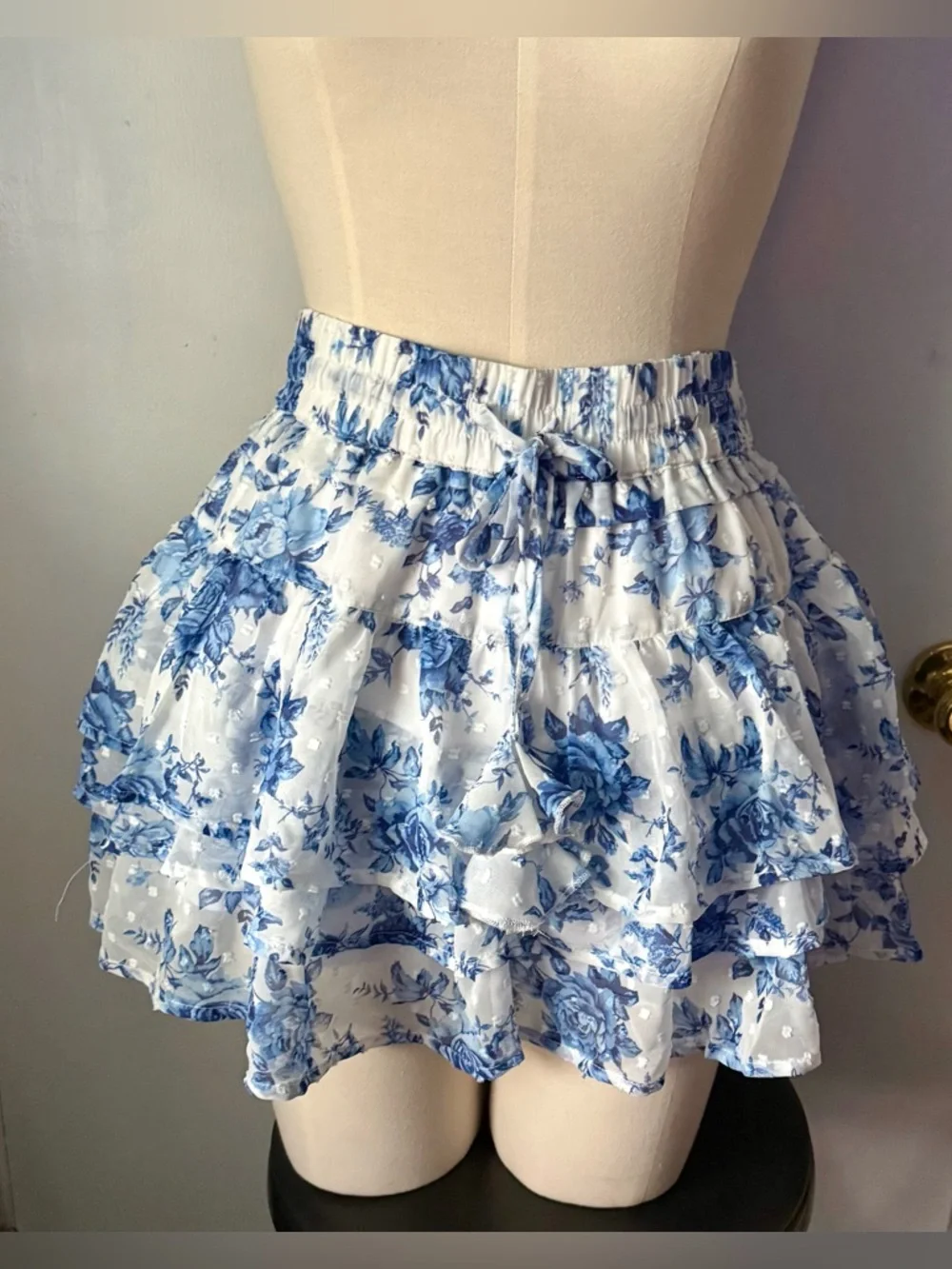 Dylan Ryan Blue Floral Ruffle Two-Piece Set - Picture 10 of 16